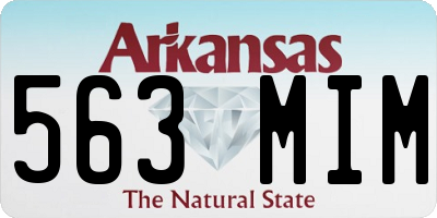 AR license plate 563MIM
