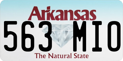 AR license plate 563MIO