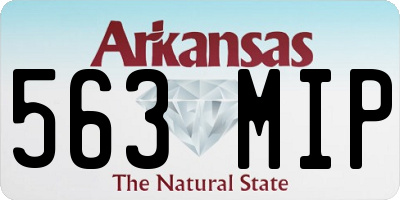 AR license plate 563MIP