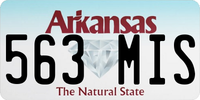 AR license plate 563MIS