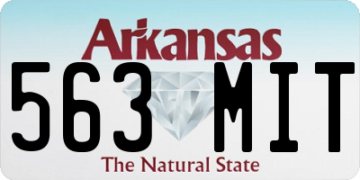 AR license plate 563MIT