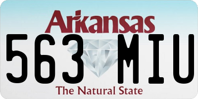 AR license plate 563MIU