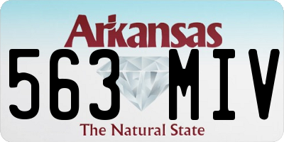 AR license plate 563MIV
