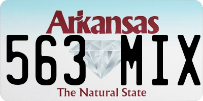AR license plate 563MIX