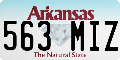 AR license plate 563MIZ