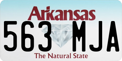 AR license plate 563MJA