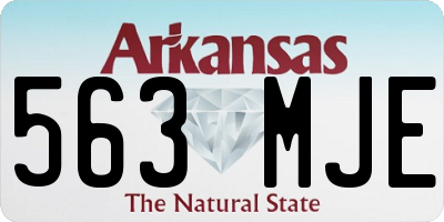 AR license plate 563MJE