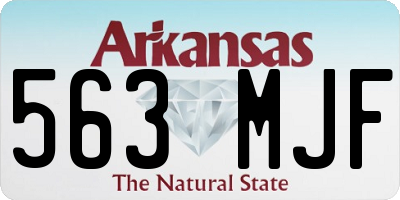 AR license plate 563MJF