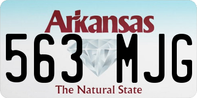 AR license plate 563MJG