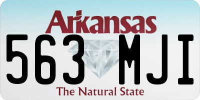 AR license plate 563MJI