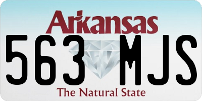 AR license plate 563MJS