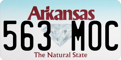 AR license plate 563MOC