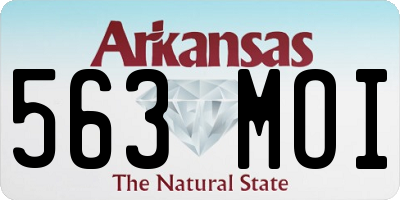 AR license plate 563MOI