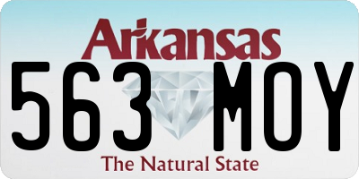 AR license plate 563MOY