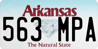 AR license plate 563MPA