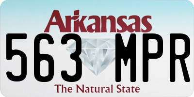 AR license plate 563MPR