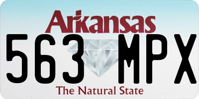 AR license plate 563MPX