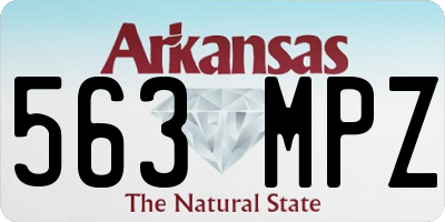 AR license plate 563MPZ
