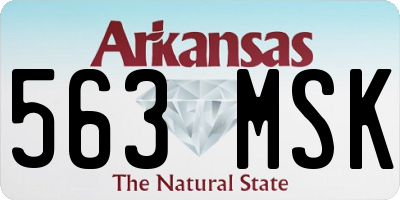 AR license plate 563MSK