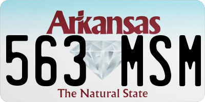 AR license plate 563MSM