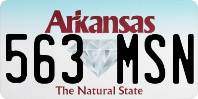 AR license plate 563MSN
