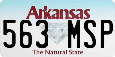 AR license plate 563MSP