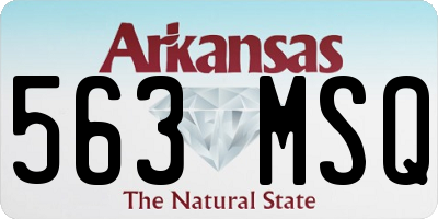 AR license plate 563MSQ