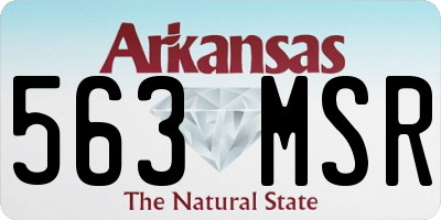 AR license plate 563MSR