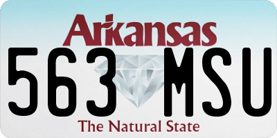 AR license plate 563MSU