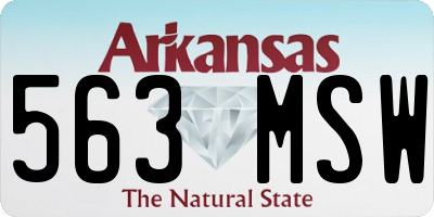 AR license plate 563MSW