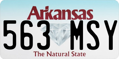AR license plate 563MSY
