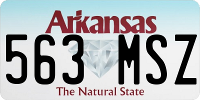 AR license plate 563MSZ