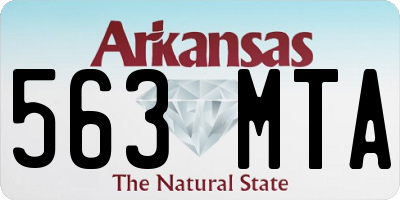 AR license plate 563MTA
