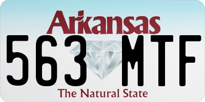 AR license plate 563MTF