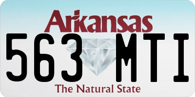 AR license plate 563MTI