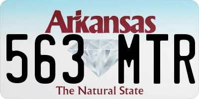 AR license plate 563MTR