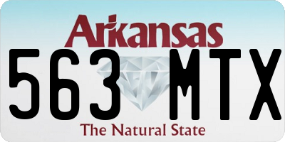 AR license plate 563MTX