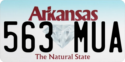AR license plate 563MUA