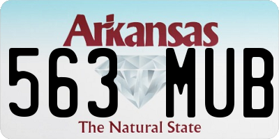 AR license plate 563MUB
