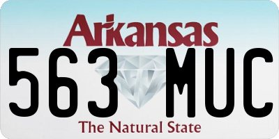 AR license plate 563MUC