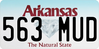 AR license plate 563MUD