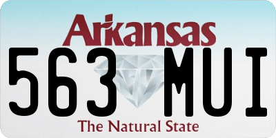 AR license plate 563MUI