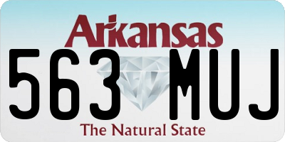 AR license plate 563MUJ