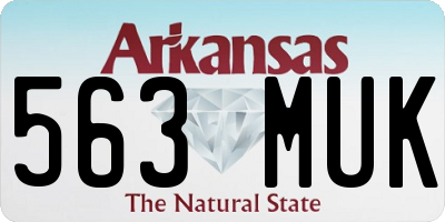AR license plate 563MUK