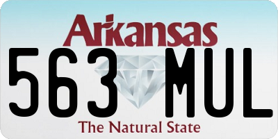 AR license plate 563MUL