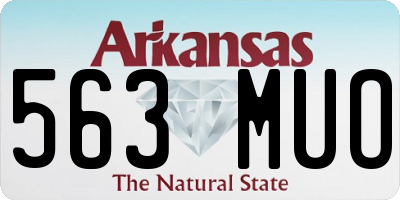 AR license plate 563MUO
