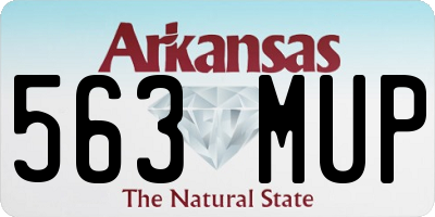 AR license plate 563MUP
