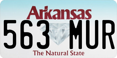 AR license plate 563MUR