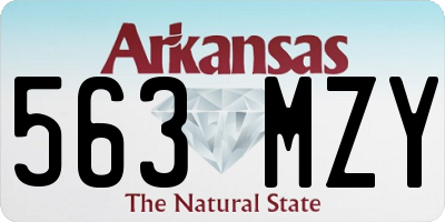 AR license plate 563MZY