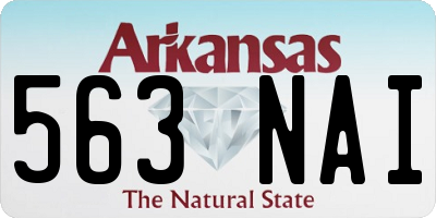 AR license plate 563NAI